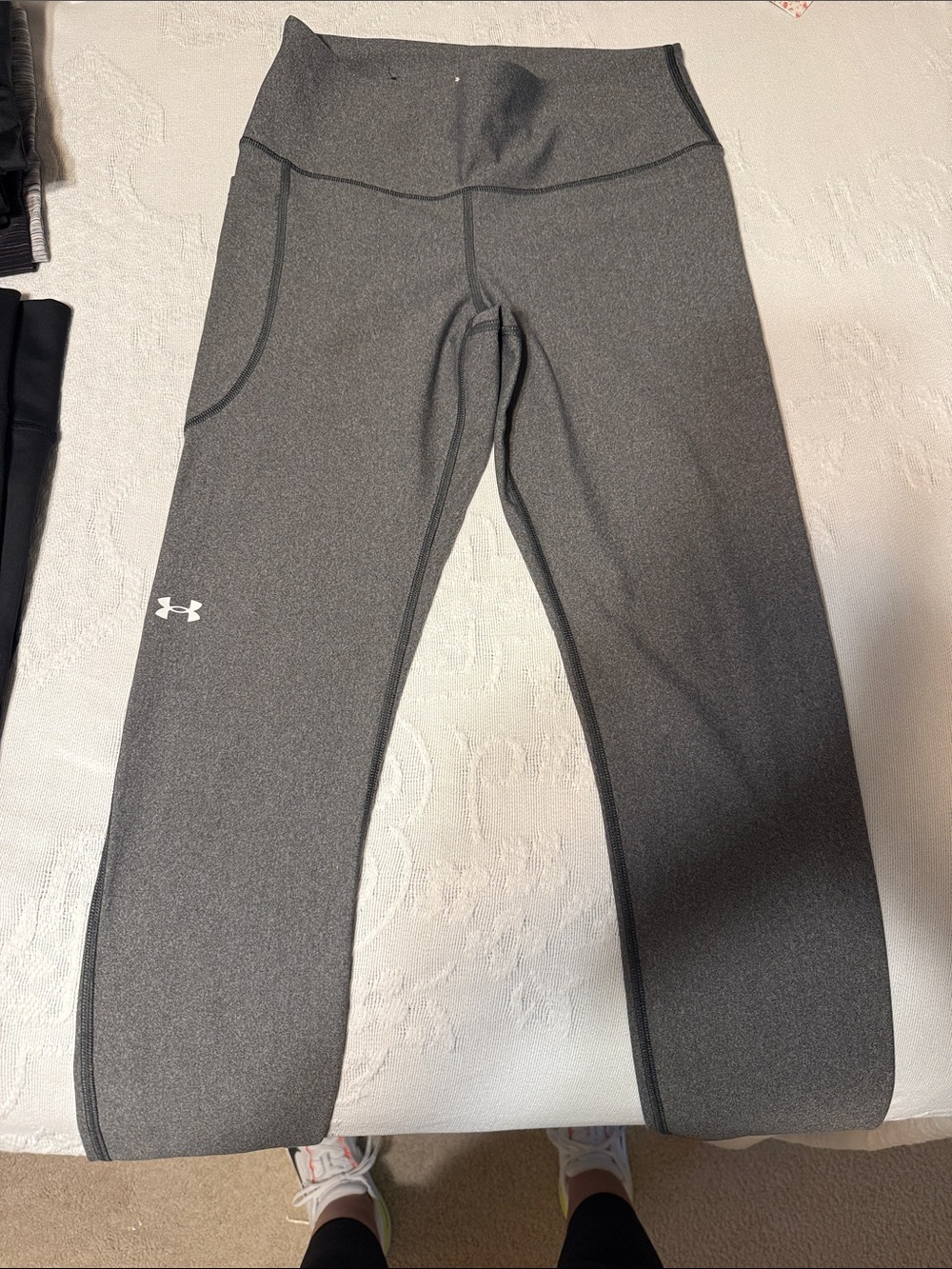 Under Armour Gray High-Waist Leggings with Side Pocket